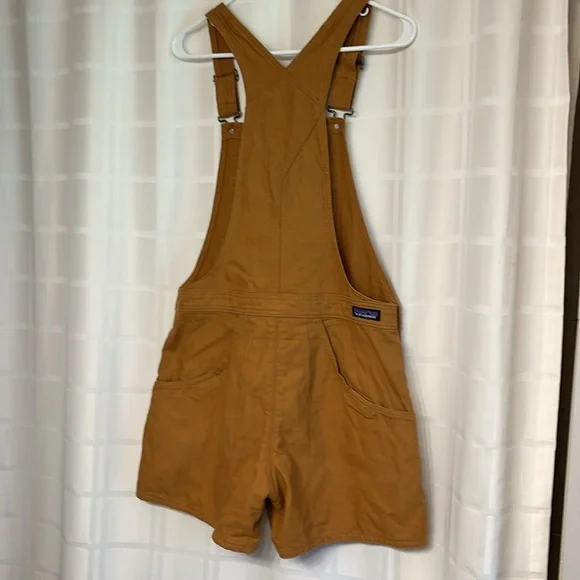 Patagonia Brown Tan Cargo Overall Shorts Durable Cotton - Picture 2 of 3